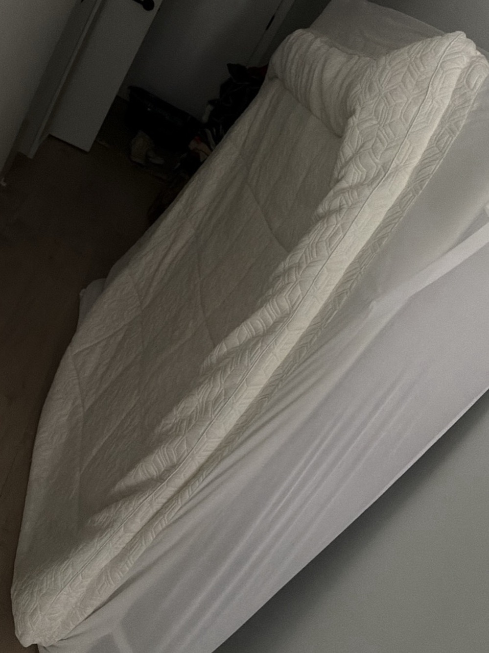 IKEA White Quilted Mattress Cover - Soft Topper